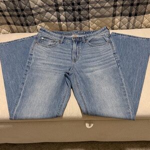 American Eagle Outfitters Women's Light Blue 90’s Straight Leg Jeans